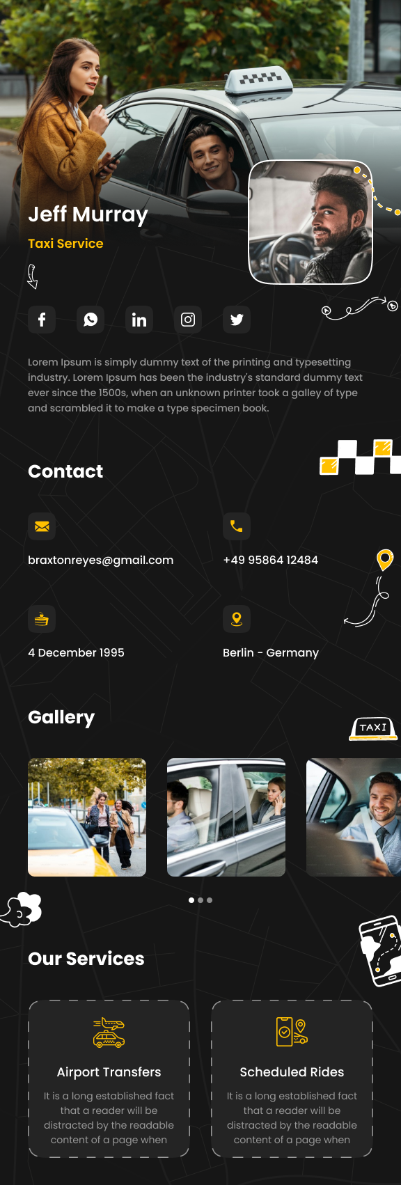 Midnight microsite template