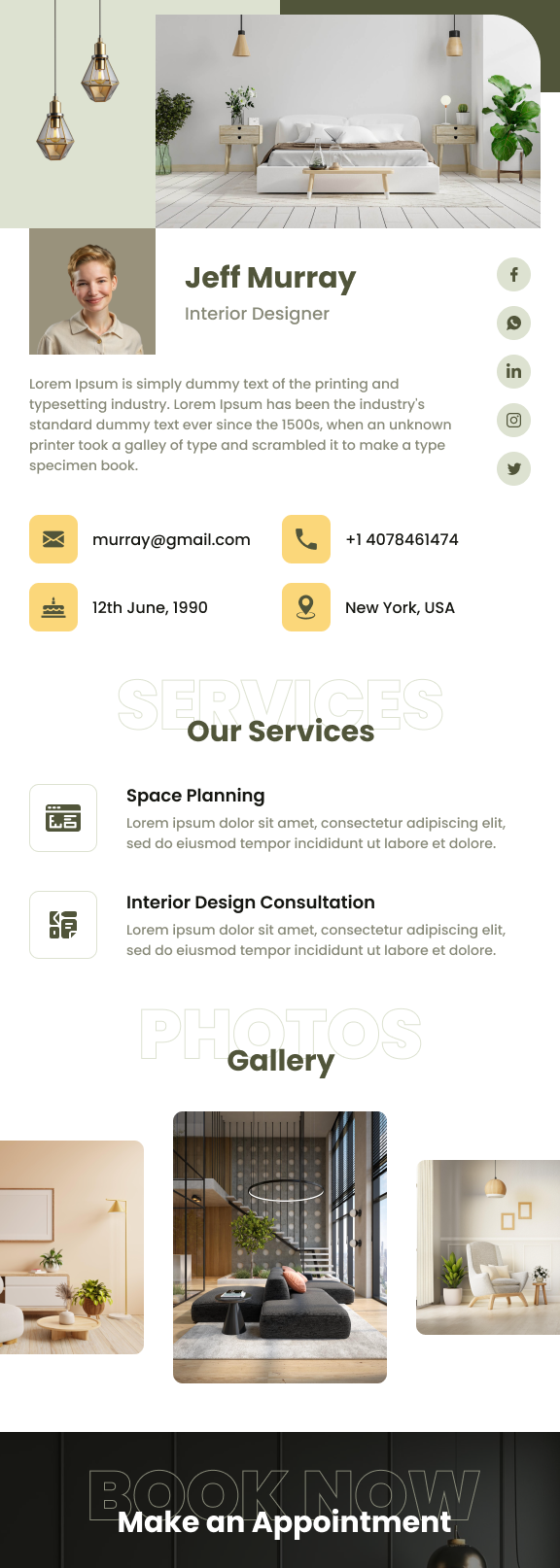 Studio microsite template