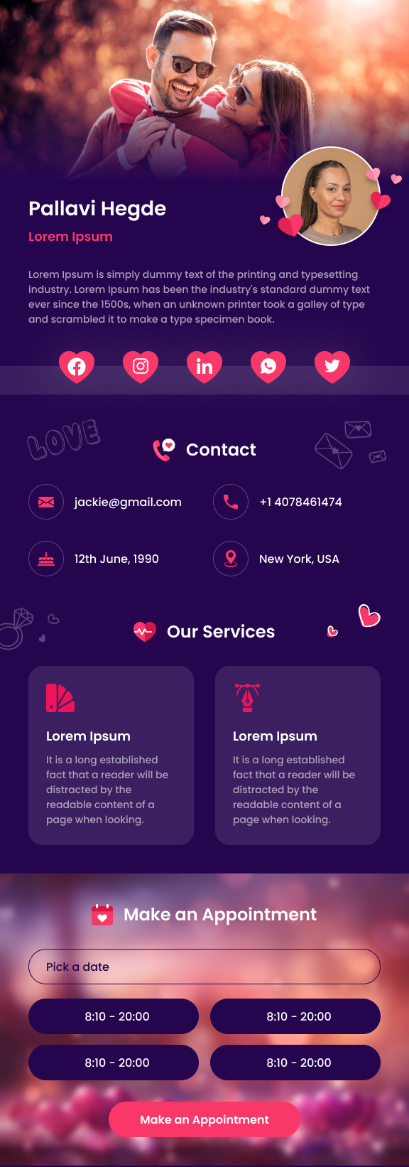 Aurora microsite template